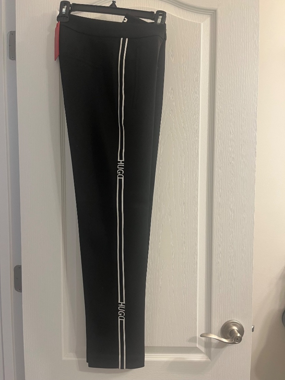 NEW HUGO BOSS Women Sport Straight Leg Black Pants w/tag Size 2 - Picture 2 of 4